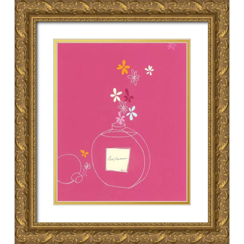 Perfume Bottle III Gold Ornate Wood Framed Art Print with Double Matting by Gore, Ally-Reader, Robert