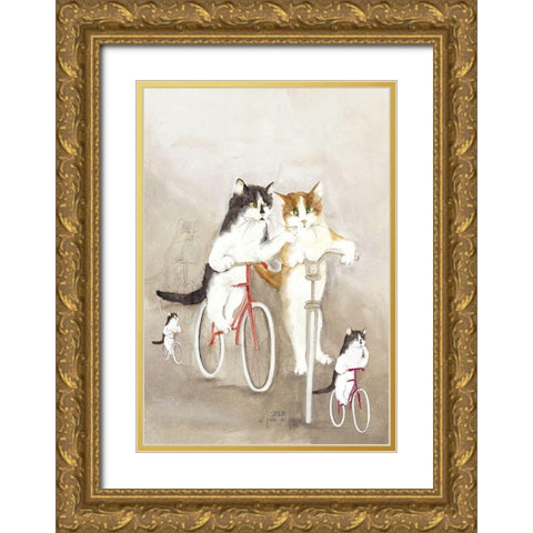 COPERTINA I Gold Ornate Wood Framed Art Print with Double Matting by Moser, Dede