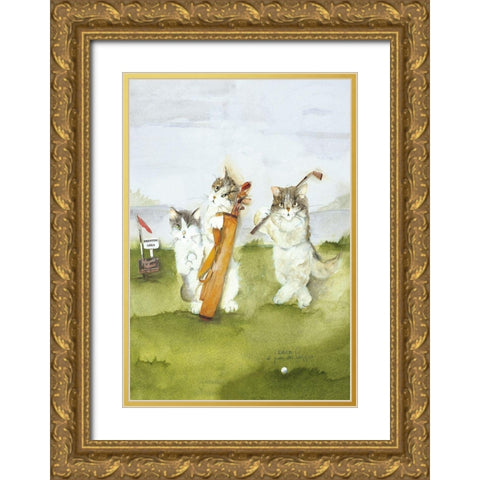 COPERTINA III Gold Ornate Wood Framed Art Print with Double Matting by Moser, Dede