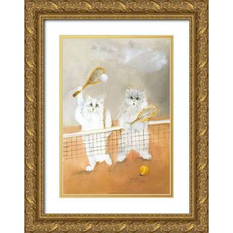 LUGLIO Gold Ornate Wood Framed Art Print with Double Matting by Moser, Dede