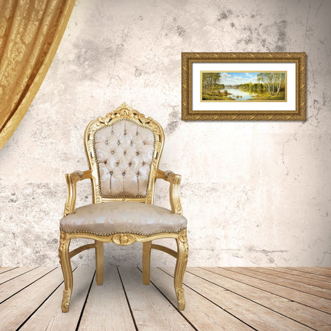 LAKE IN MASUREN I Gold Ornate Wood Framed Art Print with Double Matting by Glassl, Helmut