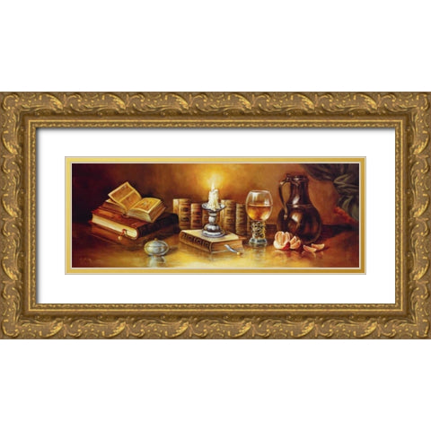 Silent Hours II Gold Ornate Wood Framed Art Print with Double Matting by Pila