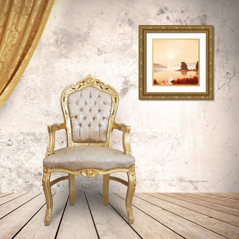 MISTY MORNING I Gold Ornate Wood Framed Art Print with Double Matting by Lee, Spencer