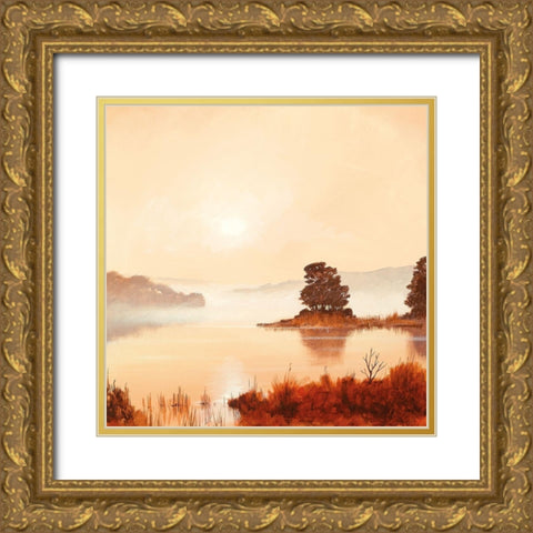 MISTY MORNING I Gold Ornate Wood Framed Art Print with Double Matting by Lee, Spencer