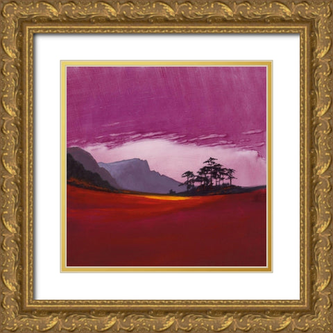 WESTCOAST EVENING Gold Ornate Wood Framed Art Print with Double Matting by Lee, Spencer