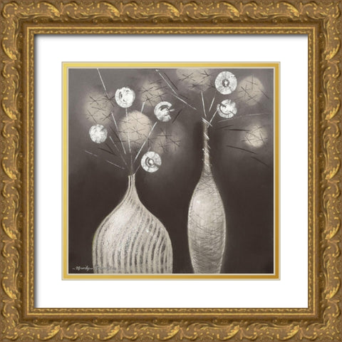DOMINO I Gold Ornate Wood Framed Art Print with Double Matting by Robertson, Marilyn