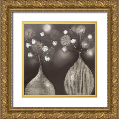 DOMINO II Gold Ornate Wood Framed Art Print with Double Matting by Robertson, Marilyn