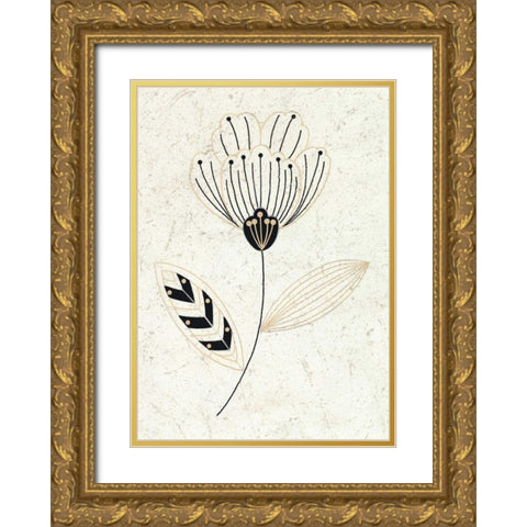 Champagne Supernova II Gold Ornate Wood Framed Art Print with Double Matting by Design Show