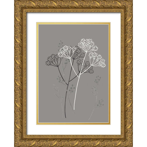 Elementary I Gold Ornate Wood Framed Art Print with Double Matting by Design Show