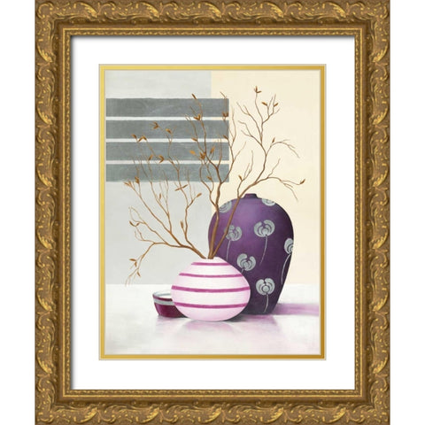 Purple Temptation I Gold Ornate Wood Framed Art Print with Double Matting by Sedalia, David