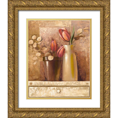 Gardeners Corner II Gold Ornate Wood Framed Art Print with Double Matting by Babichev