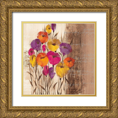 COLOR PLAY I Gold Ornate Wood Framed Art Print with Double Matting by Christina