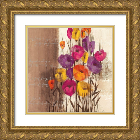 COLOR PLAY II Gold Ornate Wood Framed Art Print with Double Matting by Christina