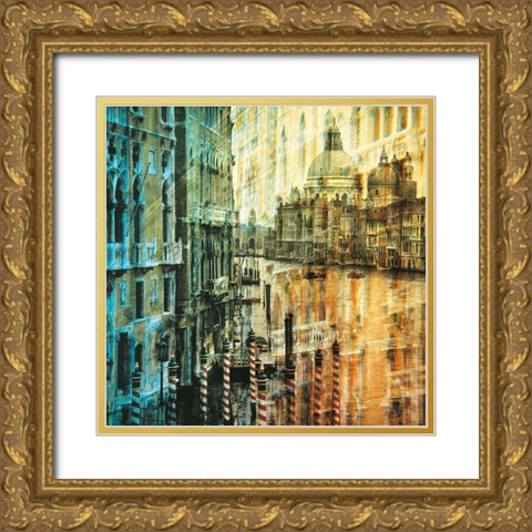 VENICE I Gold Ornate Wood Framed Art Print with Double Matting by Weissing, Gerd