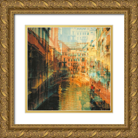 VENICE II Gold Ornate Wood Framed Art Print with Double Matting by Weissing, Gerd