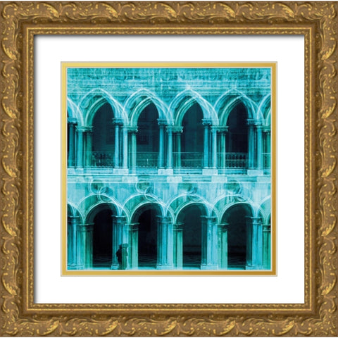 PALAZZO Gold Ornate Wood Framed Art Print with Double Matting by Weissing, Gerd