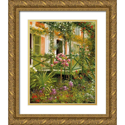 IDYLLIC SCENE I Gold Ornate Wood Framed Art Print with Double Matting by Schoelnhammer, Heinz