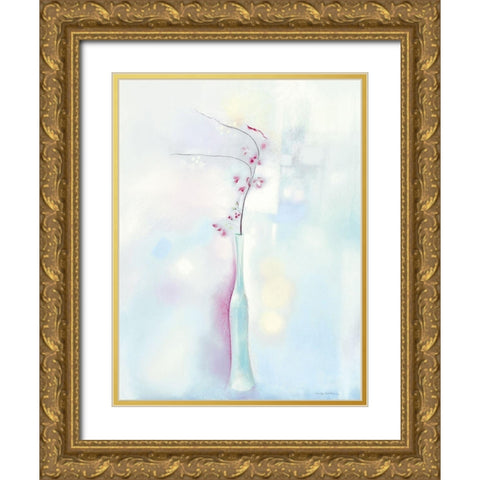 BLUE RHAPSODY Gold Ornate Wood Framed Art Print with Double Matting by Robertson, Marilyn