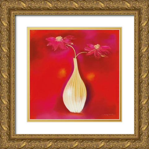 RED HOT II Gold Ornate Wood Framed Art Print with Double Matting by Robertson, Marilyn
