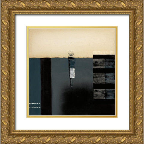 MIDNIGHT BLUES I Gold Ornate Wood Framed Art Print with Double Matting by Carter, Brad