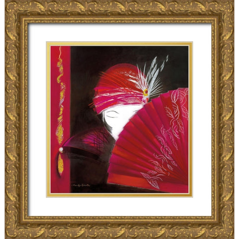 GEMINI I Gold Ornate Wood Framed Art Print with Double Matting by Robertson, Marilyn