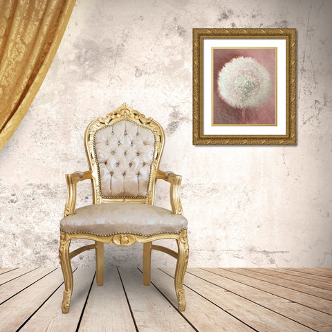 Dandelion Clock I Gold Ornate Wood Framed Art Print with Double Matting by Verdonck, Elisabeth