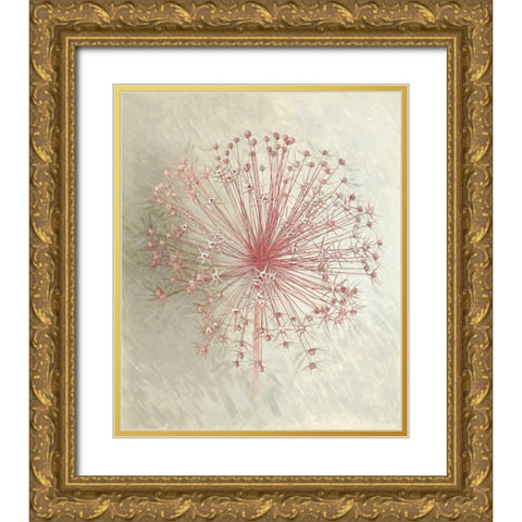 Allium Seedhead I Gold Ornate Wood Framed Art Print with Double Matting by Verdonck, Elisabeth