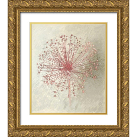 Allium Seedhead II Gold Ornate Wood Framed Art Print with Double Matting by Verdonck, Elisabeth