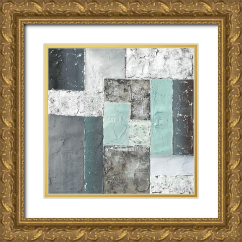 QUADRANGLE II Gold Ornate Wood Framed Art Print with Double Matting by Carter, Brad