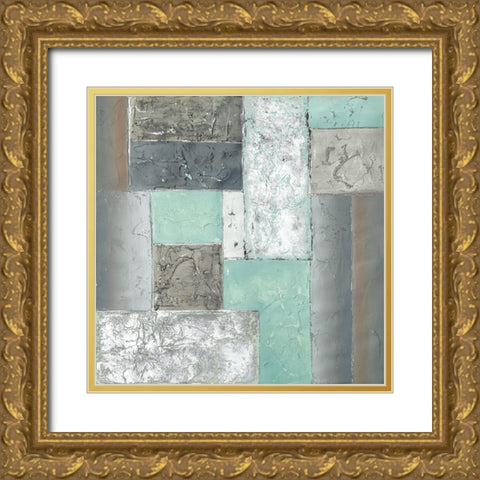 QUADRANGLE III Gold Ornate Wood Framed Art Print with Double Matting by Carter, Brad