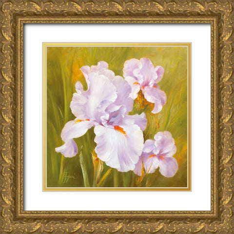 SPRING FLAIR I Gold Ornate Wood Framed Art Print with Double Matting by Fasani