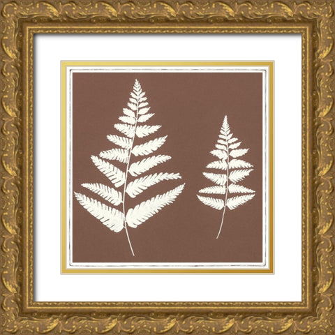 MOCCA FERN II Gold Ornate Wood Framed Art Print with Double Matting by Design Show
