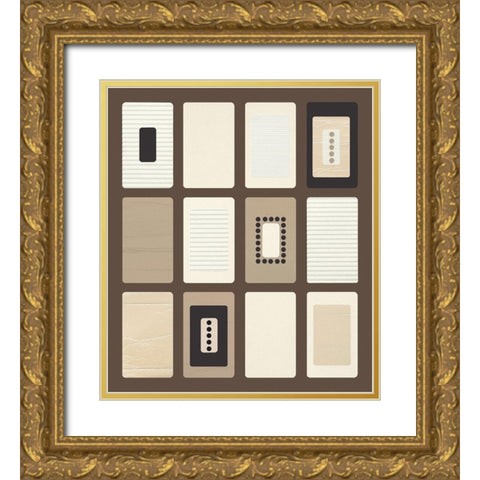 BROWN PARADOX I Gold Ornate Wood Framed Art Print with Double Matting by Design Show