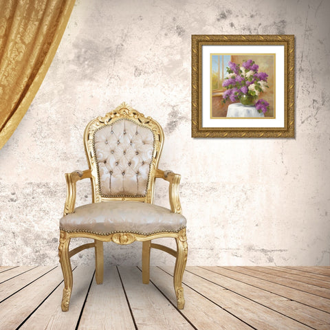 LILAC CHORUS Gold Ornate Wood Framed Art Print with Double Matting by Fasani