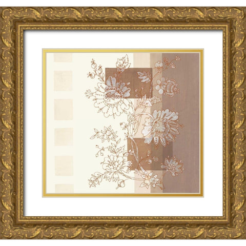 Seline I Gold Ornate Wood Framed Art Print with Double Matting by Verbeek-Van Den Broek
