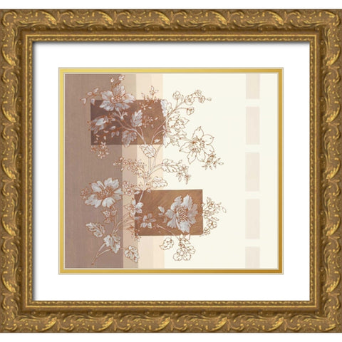Seline II Gold Ornate Wood Framed Art Print with Double Matting by Verbeek-Van Den Broek