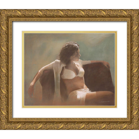 INSEGNATE DI BALLO Gold Ornate Wood Framed Art Print with Double Matting by Sgarbossa, Antonio