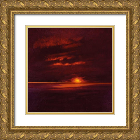 TROPICAL SUNSET II Gold Ornate Wood Framed Art Print with Double Matting by Lee, Spencer