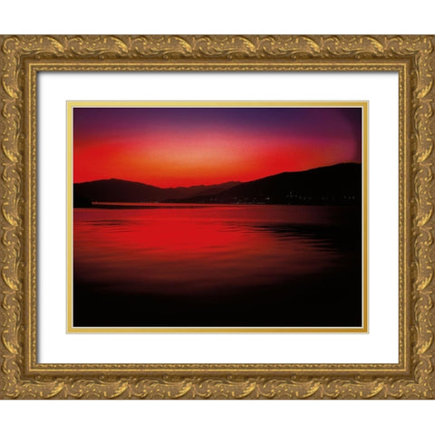 LAGO MAGGIORE II Gold Ornate Wood Framed Art Print with Double Matting by Weissing, Gerd