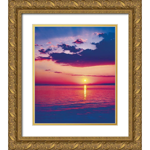 BALATON Gold Ornate Wood Framed Art Print with Double Matting by Weissing, Gerd