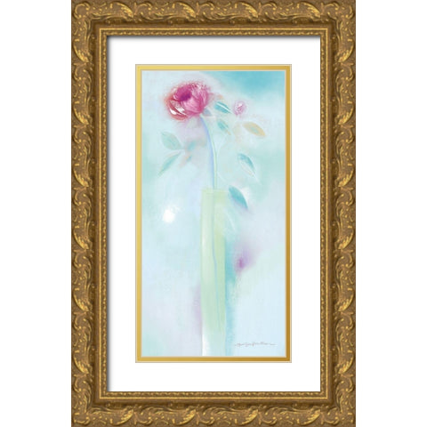 SINGLE SUMMER BLOOM II Gold Ornate Wood Framed Art Print with Double Matting by Robertson, Marilyn