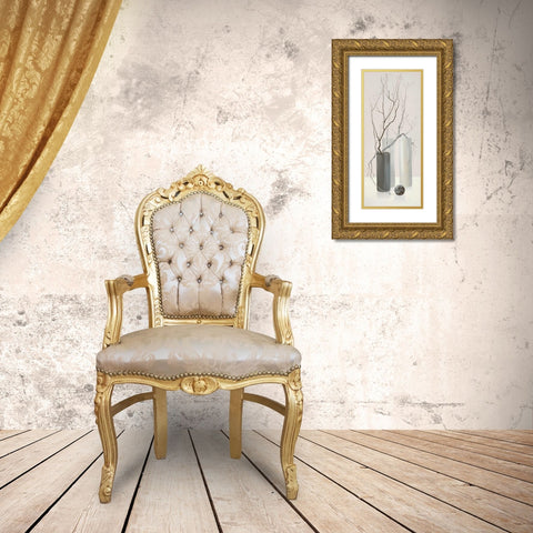 Slender Twigs I Gold Ornate Wood Framed Art Print with Double Matting by Wonder, Alice