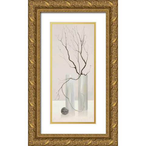 Slender Twigs II Gold Ornate Wood Framed Art Print with Double Matting by Wonder, Alice
