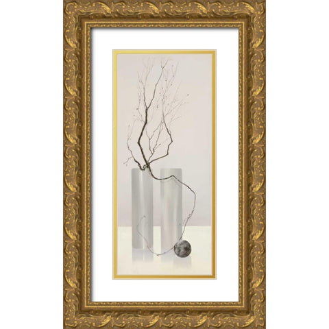 Slender Twigs IV Gold Ornate Wood Framed Art Print with Double Matting by Wonder, Alice