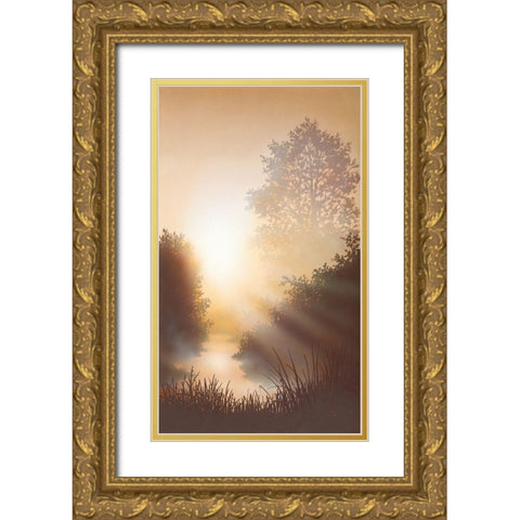 EARLY SPRING I Gold Ornate Wood Framed Art Print with Double Matting by Walsh, Peter