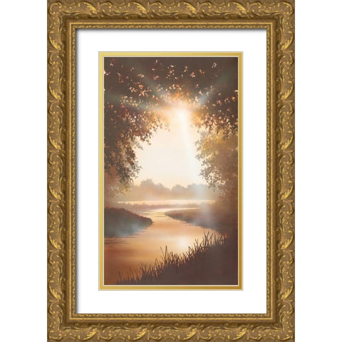 EARLY SPRING II Gold Ornate Wood Framed Art Print with Double Matting by Walsh, Peter
