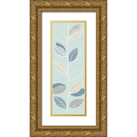 Blue Pageant I Gold Ornate Wood Framed Art Print with Double Matting by Design Show