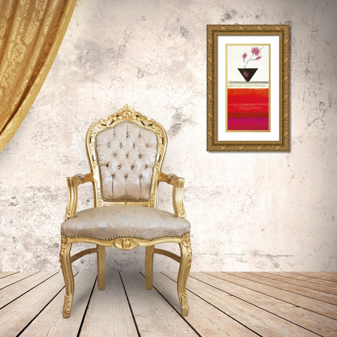 RUBY II Gold Ornate Wood Framed Art Print with Double Matting by Robertson, Marilyn