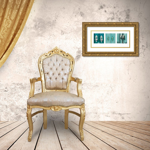 Door Handle IV Gold Ornate Wood Framed Art Print with Double Matting by Simon