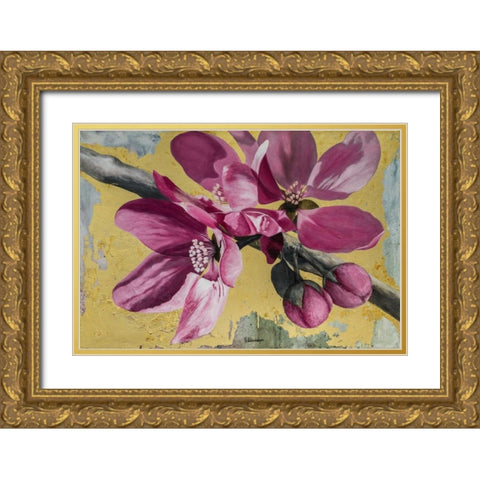 Flowers IV Gold Ornate Wood Framed Art Print with Double Matting by Sedalia, David